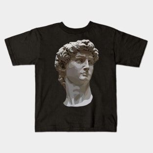 David of Michelangelo Colorblock Head Kids T-Shirt